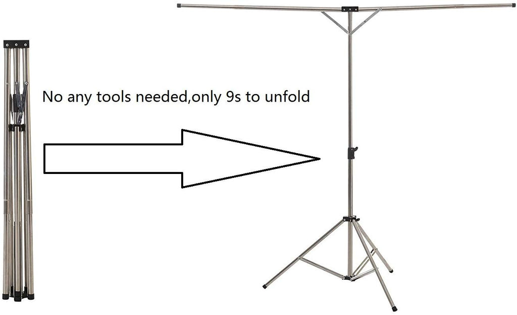 BigTron Clothes Airer Rail, Folding Clothes Drying Rack Telescoping High Capacity Stainless Steel Laundry Drying Rack Adjustable Tripod with Shoulder Carry Storage Bag