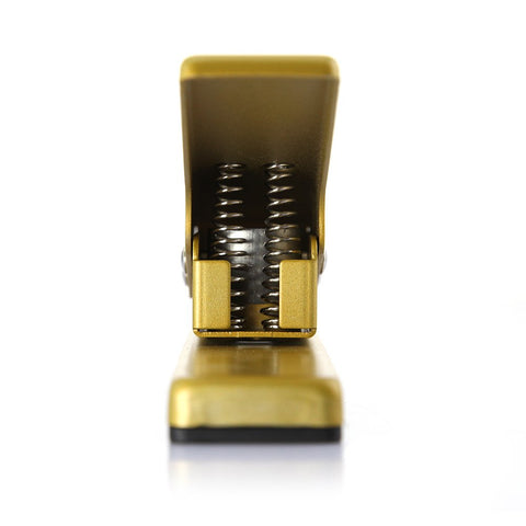 Image of DBPOWER Custom Guitar Pick Punch, Plectrum Pick Press Plastic Card Hole Punch Picks Maker Cutter DIY Machine, Golden